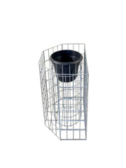 Blumensäule achteckig halb, Höhe 62 cm, MW 5 x 10 cm, feuerverzinkt inkl. Topf
