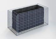 Kuvido Rechteckiges Hochbeet 130 x 60 x 60 cm (L x B x H)  Pflanzkasten aus verzinktem Metall, Maschenweite 5 x 5 cm, Wandstärke 10 cm, rostfreies Hochbeet für Gemüse, Kräuter und Blumen