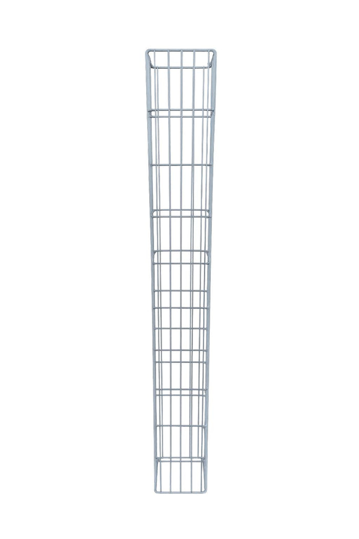 Gabionensäule eckig feuerverzinkt, 27,3 cm x 27,3 cm, 200 cm Höhe, MW 5 cm x 20 cm, 8/6 mm Draht