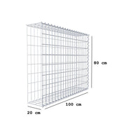 Anbaugabione Typ 2 100 cm x 80 cm x 20 cm (L x H x T), Maschenweite 5 cm x 10 cm, Spirale