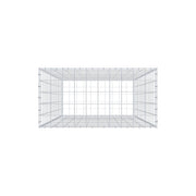Gabione 200 cm x 100 cm x 50 cm (L x H x T), Maschenweite 10 cm x 10 cm, C-Ring
