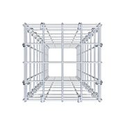 Anbaugabione Typ 3 100 cm x 20 cm x 20 cm (L x H x T), Maschenweite 5 cm x 10 cm, C-Ring