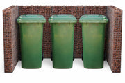 Gabionen Mülltonnenbox  3 Tonnen, 60120 l, 115 cm Höhe