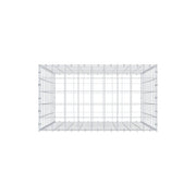 Gabione 100 cm x 90 cm x 50 cm (L x H x T), Maschenweite 10 cm x 10 cm, C-Ring