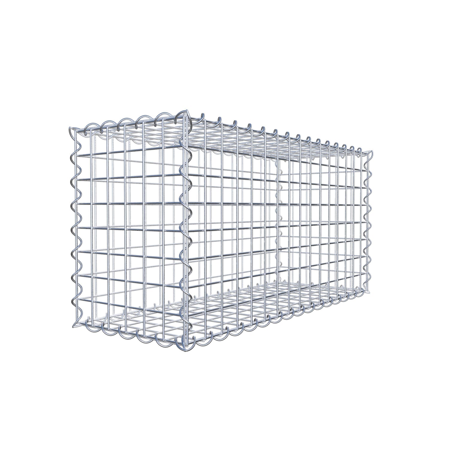 Gabione 80 cm x 40 cm x 30 cm (L x H x T), Maschenweite 5 cm x 5 cm, Spirale