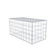 Kuvido Gabionenkorb 100 x 50 x 50 cm  verzinktes Stahldrahtgeflecht 4 mm, Maschenweite 10 x 10 cm, mit Spiralverbinder; Gabione für den Außenbereich, für Steine und Gartengestaltung