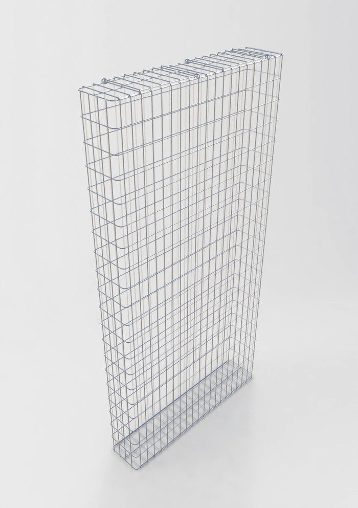 Gabione feuerverzinkt 102 cm x 202 cm x 22 cm, Maschenweite 5 cm x 10 cm, fertig geschweißt