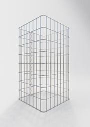 Gabionensäule eckig 42 cm x 42 cm, 80 cm Höhe, MW 5 cm x 10 cm