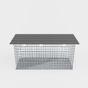 Gartenbank 102 x 50 x 42 cm MW 5 x 5 cm feuerverzinkt, mit Recyclingauflage in anthrazit