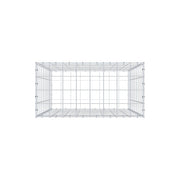 Gabione 100 cm x 80 cm x 40 cm (L x H x T), Maschenweite 10 cm x 10 cm, C-Ring