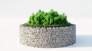 Kuvido Modernes Rundes Hochbeet 172cm x 50cm  Langlebiges & Stabiles Verzinktes Stahldrahtgitter (4mm, 5x10cm Maschenweite) Outdoor Metall Pflanzkasten für Gemüse, Blumen, Kräuter, Terrasse oder Balkon