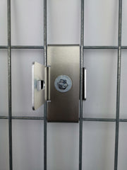 Klammer mit Zaunhalter Maschenweite 5 x 10 cm, Aluminium