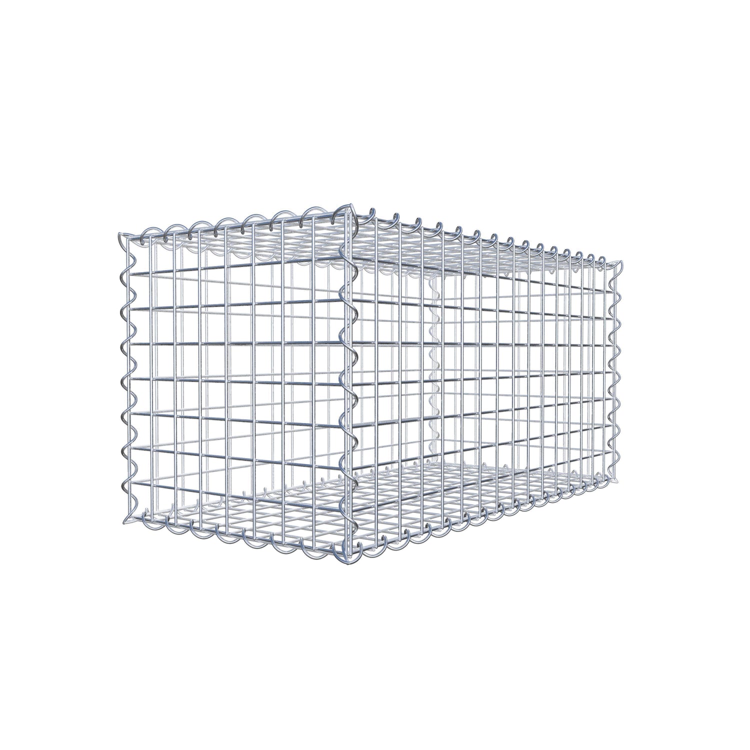 Gabione 80 cm x 40 cm x 40 cm (L x H x T), Maschenweite 5 cm x 5 cm, Spirale