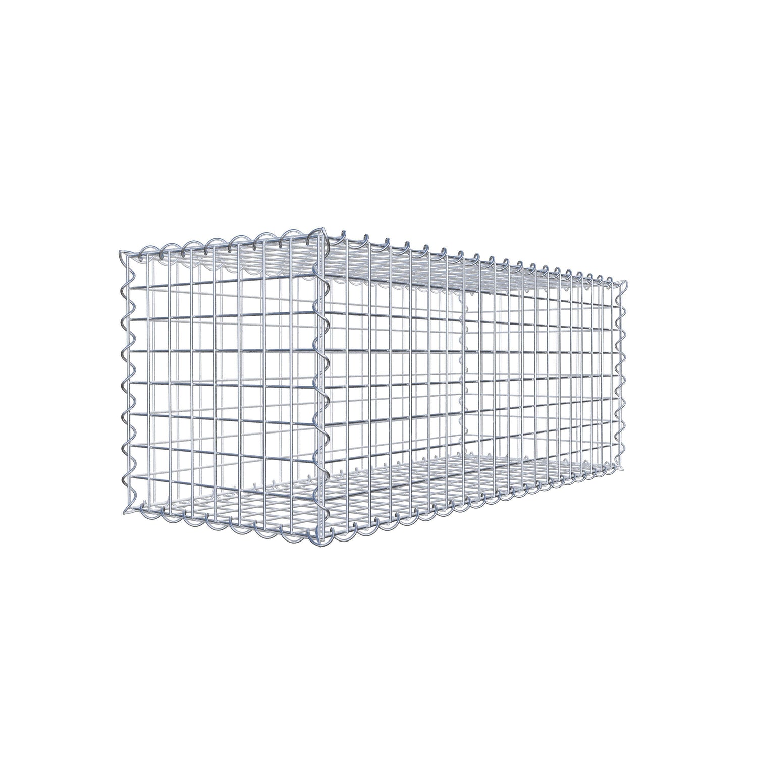 Gabione 100 cm x 40 cm x 40 cm (L x H x T), Maschenweite 5 cm x 5 cm, Spirale