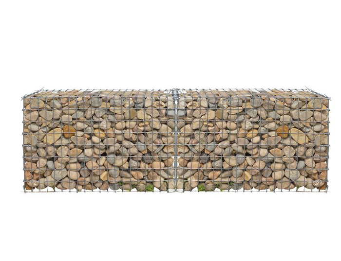 Steckergabione 104 cm x 81 cm x 34 cm (L x H x T), Maschenweite 5 cm x 10 cm